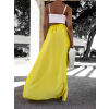 Žltá dlhá sukňa DENISE s rozparkom