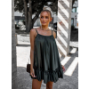 31536 khaki volankove saty glassy volneho strihu