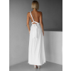 Biele elegantné šaty KATIE s viazaním
