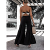 33198 9 cerne kalhoty claudia s rozsirenymi nohavicemi