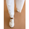 Biele topánky ANDRES so zlatým doplnkom