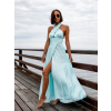 32436 svetle modre dlouhe leskle saty theresa s rozparkem