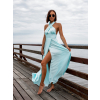 32436 4 svetle modre dlouhe leskle saty theresa s rozparkem