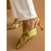 Žluté boty na podpatku VIEW s mašlí (Veľkosť 36)