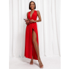 Červené elegantní šaty KATIE s vázáním