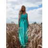 Tyrkysové elegantné dlhé šaty FAIRYTALE