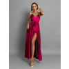 Malinové elegantné dlhé šaty FAIRYTALE