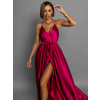 Malinové elegantné dlhé šaty FAIRYTALE