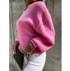 36267 3 ruzovy pleteny svetr deity s volnymi rukavy