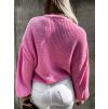 36267 ruzovy pleteny svetr deity s volnymi rukavy