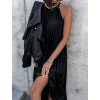 36531 1 cerne dlouhe plisovane saty hot