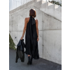 36531 4 cerne dlouhe plisovane saty hot
