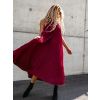 36534 5 bordo dlouhe plisovane saty hot
