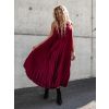 36534 9 bordo dlouhe plisovane saty hot