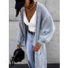 36684 6 svetle sedy dlouhy pleteny cardigan emalyn s kapsami