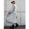 36684 8 svetle sedy dlouhy pleteny cardigan emalyn s kapsami
