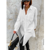 Biela oversize košeľa WANT s kapsičkou