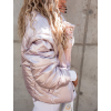 Světle fialová lesklá bunda MILLIE s odepínacími rukávy (Veľkosť L/XL)