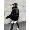 Čierna lesklá prešívaná bunda HISS
