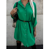 37185 2 zelene kosilove saty deep s paskem