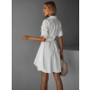 Biele ľahké šaty FOGGY s gombíkmi