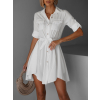 Biele ľahké šaty FOGGY s gombíkmi