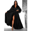 37941 18 cerne elegantni saty woman s dlouhym rukavem