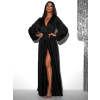 37941 17 cerne elegantni saty woman s dlouhym rukavem
