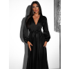 37941 20 cerne elegantni saty woman s dlouhym rukavem