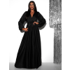 37941 16 cerne elegantni saty woman s dlouhym rukavem