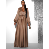 37944 11 zlate elegantni saty woman s dlouhym rukavem