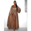 37944 6 zlate elegantni saty woman s dlouhym rukavem