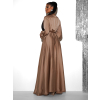 37944 9 zlate elegantni saty woman s dlouhym rukavem