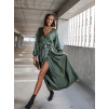 37947 1 khaki elegantni saty woman s dlouhym rukavem