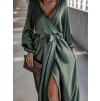 37947 3 khaki elegantni saty woman s dlouhym rukavem