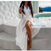 37950 7 bile elegantni saty woman s dlouhym rukavem