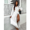 37950 1 bile elegantni saty woman s dlouhym rukavem