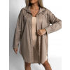 Béžová oversize košeľa WANT s kapsičkou