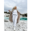 37785 17 bezovy oversize kabat confident