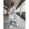 37932 1 svetle sedy cardigan sentence otevreneho strihu