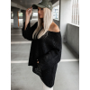 38379 1 cerny pleteny svetr west s vystrihem