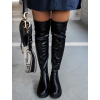 Čierne vysoké čižmy MARIA nad kolená