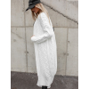 Biely dlhý kardigán TINKY otvoreného strihu