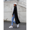 39366 5 cerny dlouhy cardigan tinky otevreneho strihu
