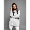 41580 svetle sedy pleteny oversize svetr twined s rolakem