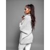 41580 2 svetle sedy pleteny oversize svetr twined s rolakem