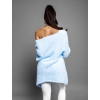 41586 6 svetle modry asymetricky oversize svetr incure