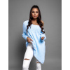 41586 3 svetle modry asymetricky oversize svetr incure