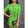 43674 2 svetle zelene lehke saty foggy s knofliky