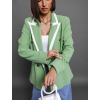 43392 5 svetle zelene elegantni sako korsal s limcem na vystrihu